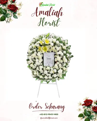 Krans Bunga Duka Cita di Nyamat